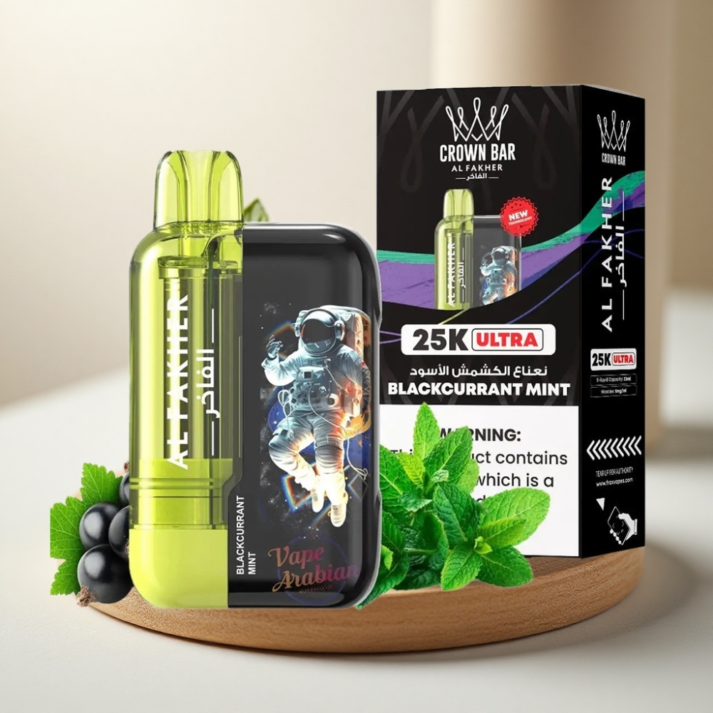 Al Fakher Crown Bar Ultra 25K Crna Ribica Metvica