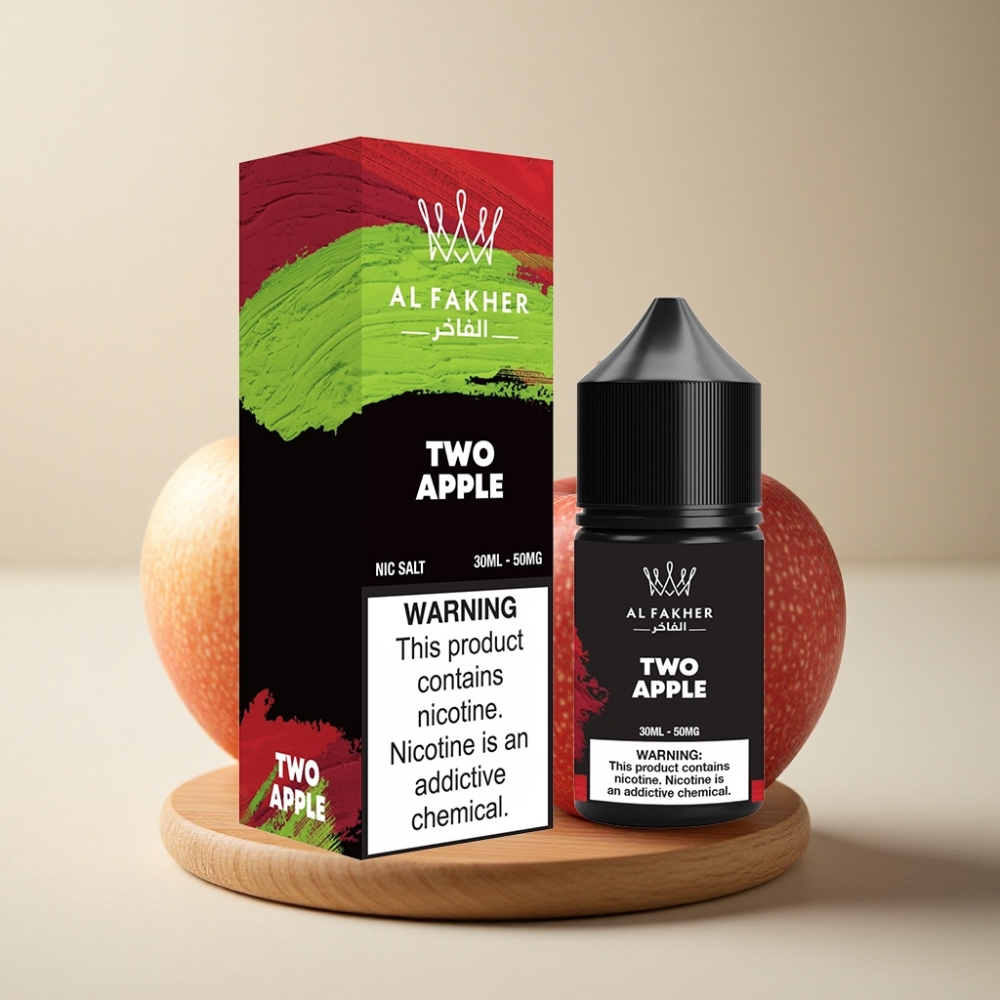 AL Fakher Nicotine Salt E-Liquid 30ml Two Apple 50mg Chubby Unicorn Bottle