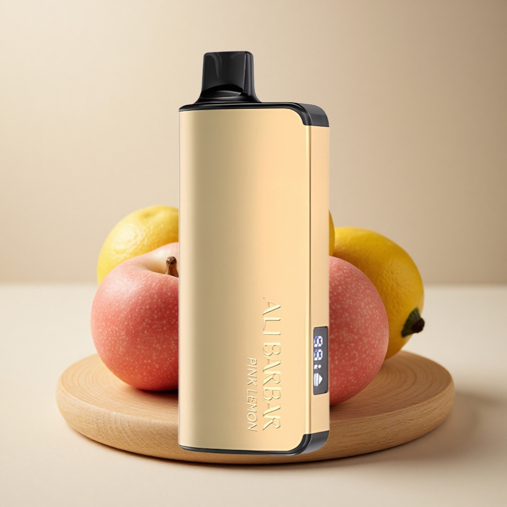 Alibarbar Ingot 9000 Puffs 22ml Pink Lemon LED Display Non Punjiva