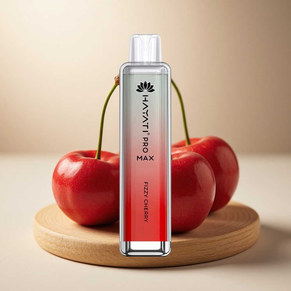 Hayati Pro Max 4000 Puffs Jednokratna vape Crystalni izgled, Frizija Trešnja, 1400mAh