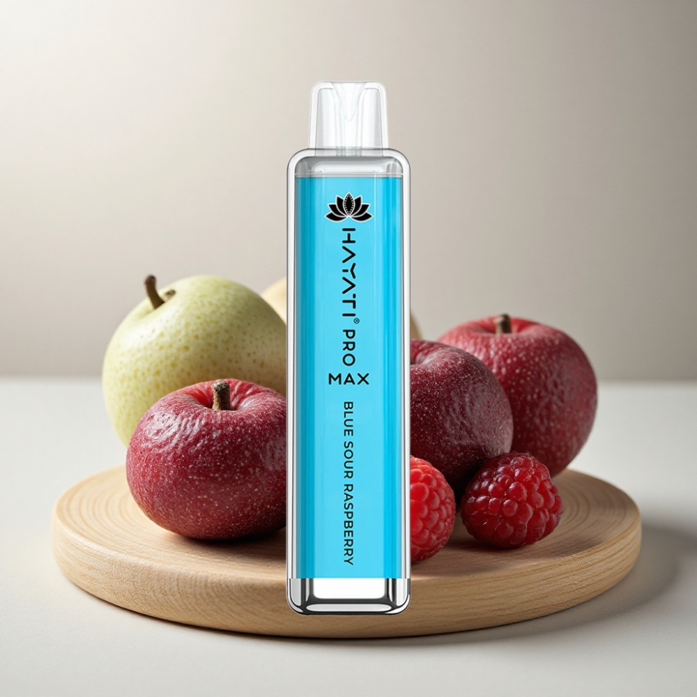 Hayati Pro Max 4000 Puffs Jednokratna vape Plavo Kisela Malina Dual Mesh Coil 1400mAh
