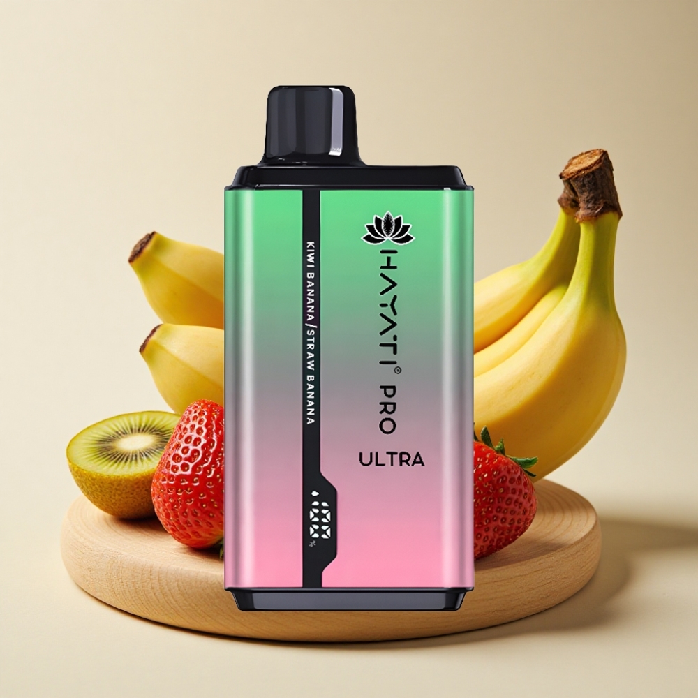 Hayati Pro Ultra 15000 Puffs 2×12ml 2% Kiwi Banana Jagoda Banana