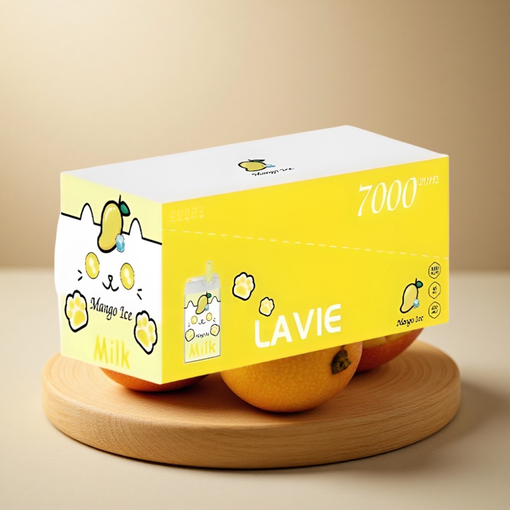 LAVIE Milk 7000 Puffs 16ML Mango Led Jednokratna vape Type C Punjiva
