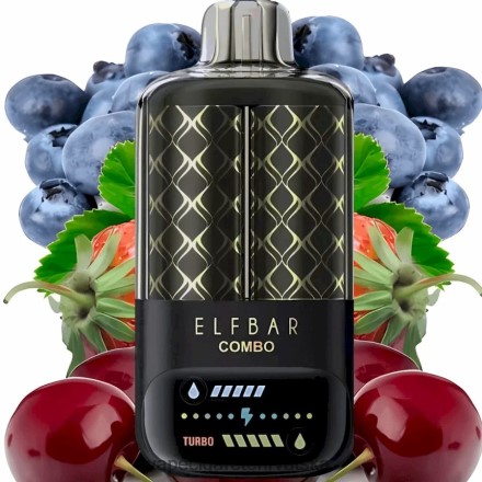 Jednokratni Vape Hrvatska - Elf Bar Combo 25000 borovnica kisela malina & trešnja 28XT4B2