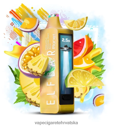 Jednokratni Vape Hrvatska - Elf Bar Planet 25000 ananas passion fruit baja 28XT4B27