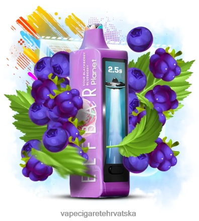Jednokratni Vape Hrvatska - Elf Bar Planet 25000 kiselo kupina borovnica 28XT4B22