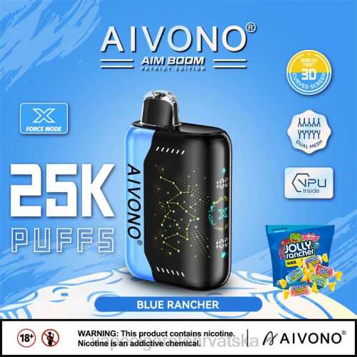 Vape 10000 Puffs - Aivono AIM BOOM 25000 80DD0344 plavi rančer