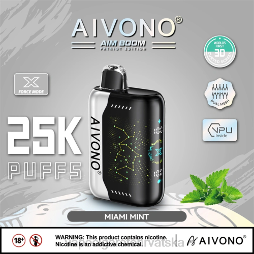 Vape 10000 Puffs - Aivono AIM BOOM 25000 80DD0349 miami mint