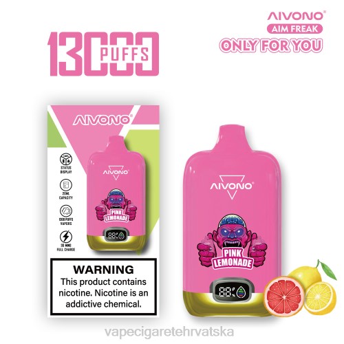 Vape 10000 Puffs - Aivono AIM FREAK 13000 80DD0249 ružičasta limunada