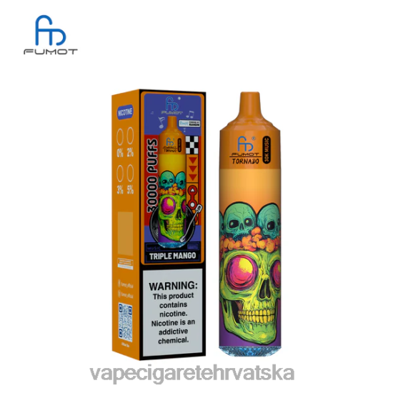 Vape 10000 Puffs - Fumot Tornado 30k glazbe trostruki mango 8448L29