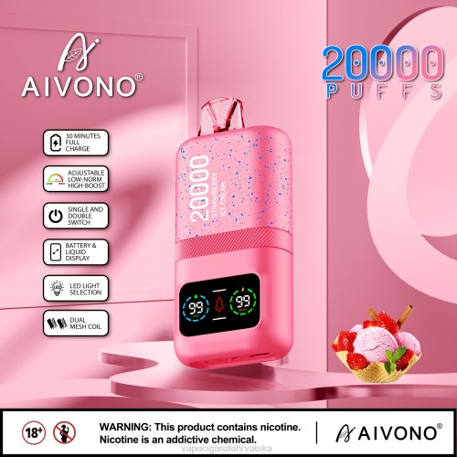 Vape Pen - Aivono AIM magic 20000 80DD080 sladoled od jagoda