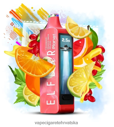 Vape Pen - Elf Bar Planet 25000 brusnica naranča baja splash 28XT4B30