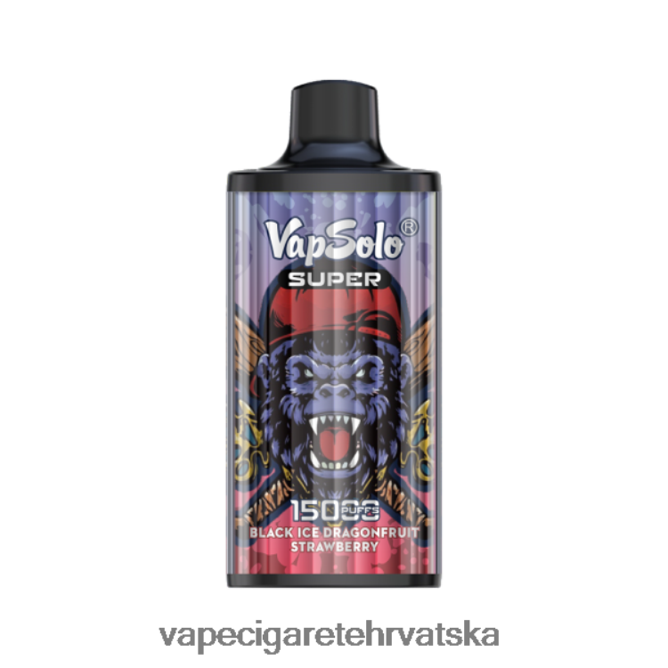 Vape Pen - Vapsolo SUPER jednokratni vape crni led drangofruit jagoda DV2200125