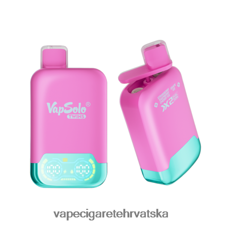 Vape Pen - Vapsolo TWINS jednokratni vape jagoda malina višnja led & grožđe led DV2200145