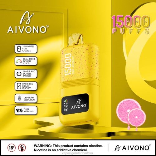 Vape Shop Zagreb - Aivono AIM magic 15000 80DD061 led od ružičastog limuna
