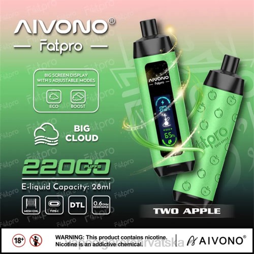 Vape Shop Zagreb - Aivono Fatpro 22000 80DD01 dvije jabuke