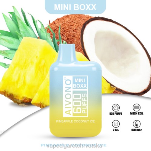 Vape Cigarete - Aivono AIM MINI BOXX 600 80DD0238 ananas kokosov led
