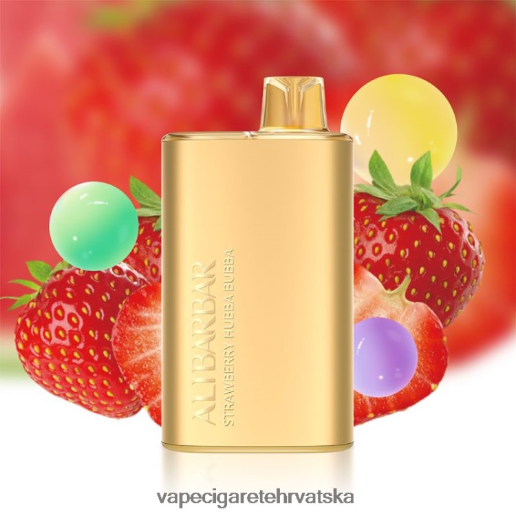 Jednokratni Vape Hrvatska - Alibarbar Rich 8000 jednokratnih vapea jagoda hubba bubba DV220012