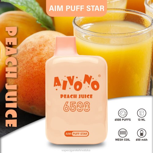 Vape 10000 Puffs - Aivono AIM PUFF STAR 6500 80DD0289 sok od breskve