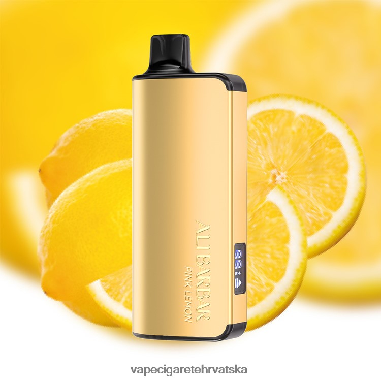 Vape Cigarete - Alibarbar Ingot 9000 vape za jednokratnu upotrebu ružičasti limun DV220023
