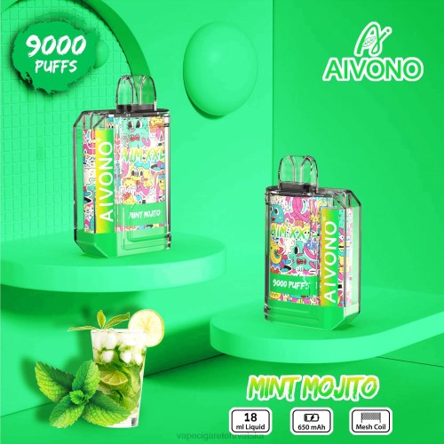 Vape Pen - Aivono AIM XXL 9000 prozirna naljepnica za usta 80DD055 mojito od mente