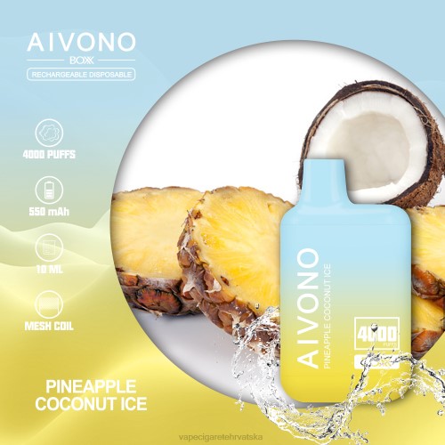 Jednokratni Vape Hrvatska - Aivono AIM BOXX 4000 80DD0222 ananas kokosov led