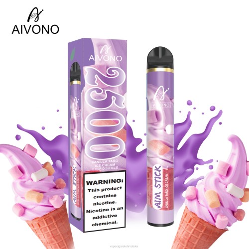 Jednokratni Vape Hrvatska - Aivono AIM STICK 2500 80DD0147 taro sladoled od vanilije
