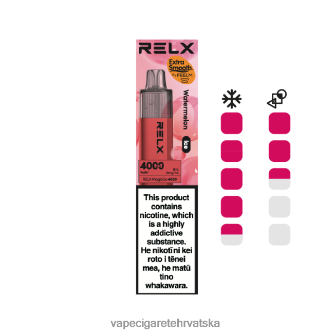 Jednokratni Vape Hrvatska - RELX MagicGo 4000 jednokratnih vapea lubenica (ledena) JHT6P27