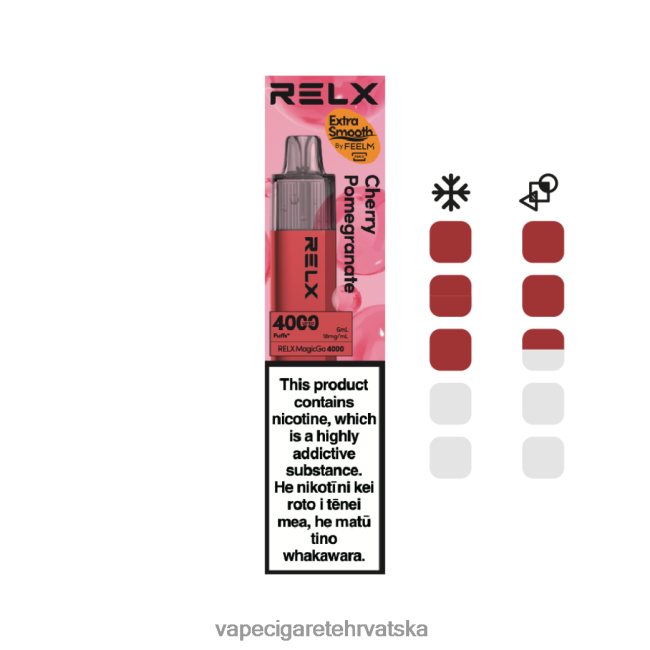 Vape Cigarete - RELX MagicGo 4000 jednokratnih vapea trešnja šipak JHT6P28