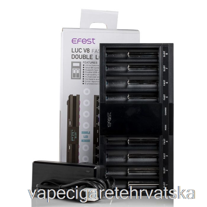 Vape Hrvatska Efest Luc V8 Dupli Lcd Ekran Brzi Punjač Baterija