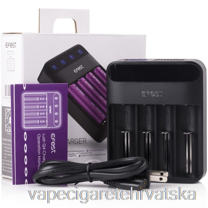 Vape Hrvatska Efest Lush Q4 4-bay Intelligent Led Baterije Punjač