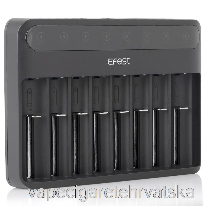 Vape Cigarete Efest Lush Q8 8 Bay Inteligentni Punjač Baterija