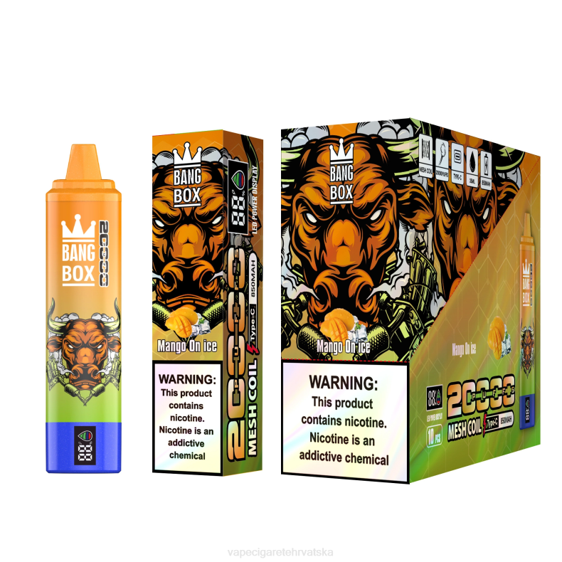 Vape 10000 Puffs - Bang Box Pametni zaslon s 20000 udaha mango na ledu 0F4J54