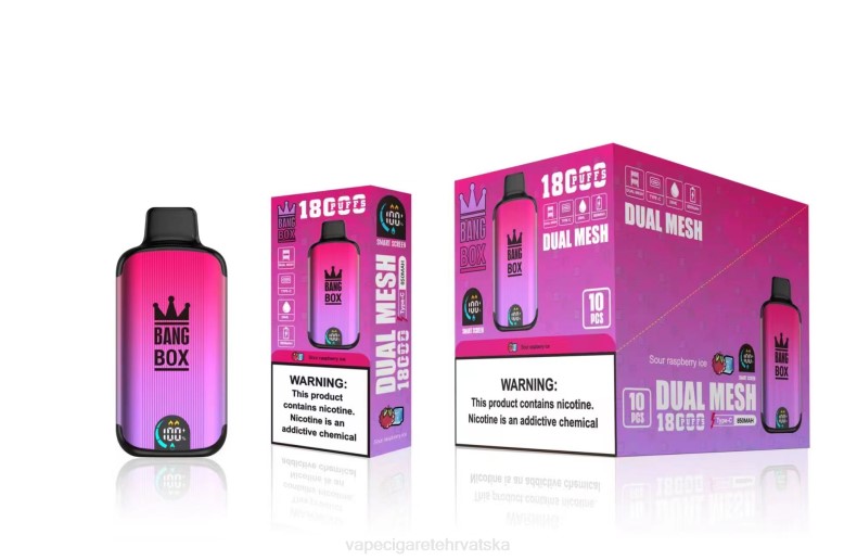 Vape Cigarete - Bang Box 18000 udaha kiseli led od malina 0F4J98