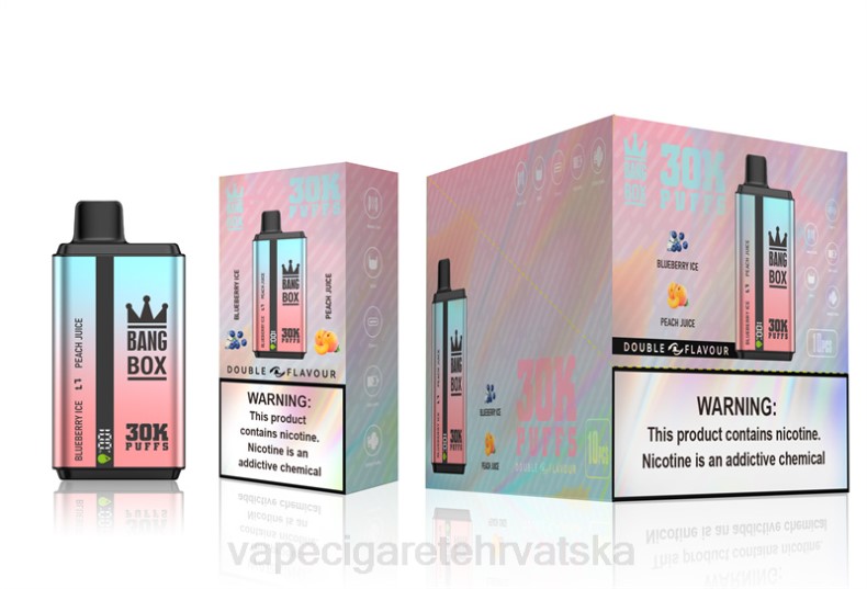 Vape Cigarete - Bang Box 30000 dizanja dvostrukih okusa led od borovnice i sok od breskve 0F4J63