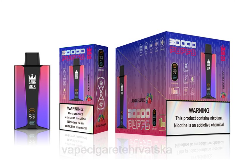Vape Cigarete - Bang Box Pametni zaslon s 30 000 udaha sok od džungle 0F4J78