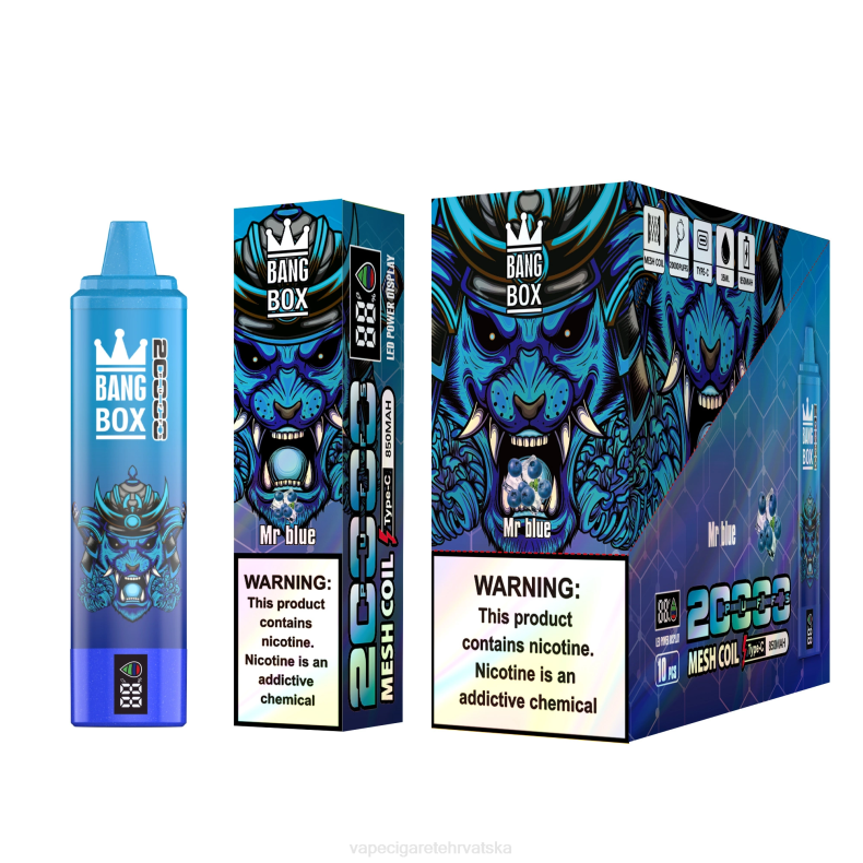 Vape Pen - Bang Box Pametni zaslon s 20000 udaha gospodin plavi 0F4J60