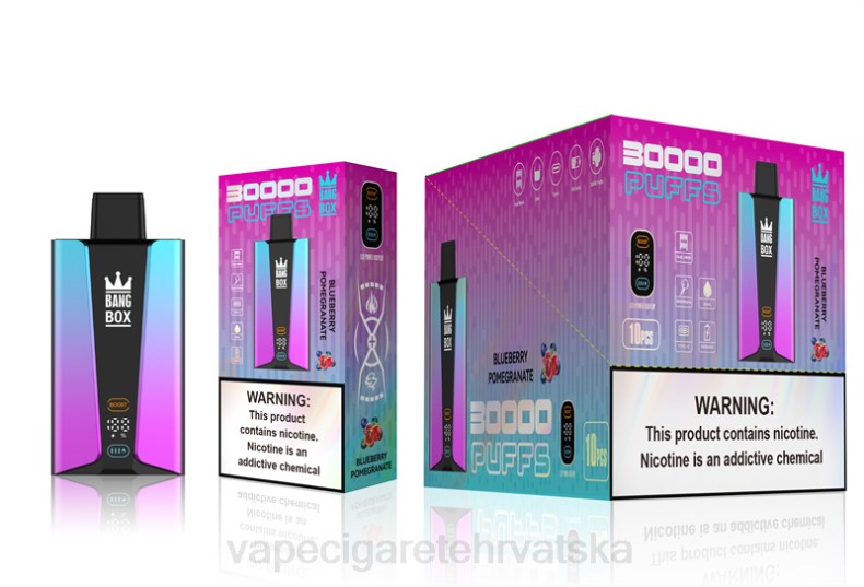 Vape Pen - Bang Box Pametni zaslon s 30 000 udaha borovnica pogerante 0F4J80