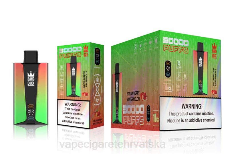 Vape Pen - Bang Box Pametni zaslon s 30 000 udaha jagoda lubenica 0F4J75
