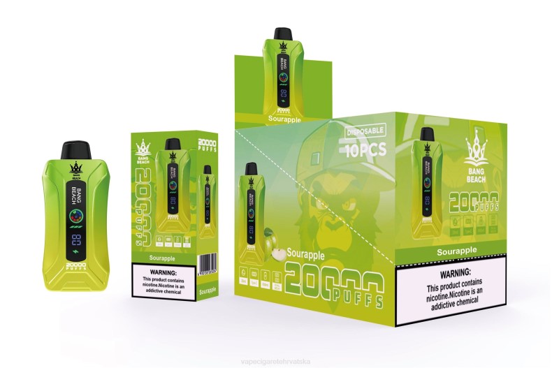Vape Shop Zagreb - Bang Beach Smart screen vape s 20 000 udaha kisela jabuka 0F4J1