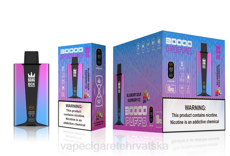 Vape Shop Zagreb - Bang Box Pametni zaslon s 30 000 udaha borovnica kisela malina led 0F4J81