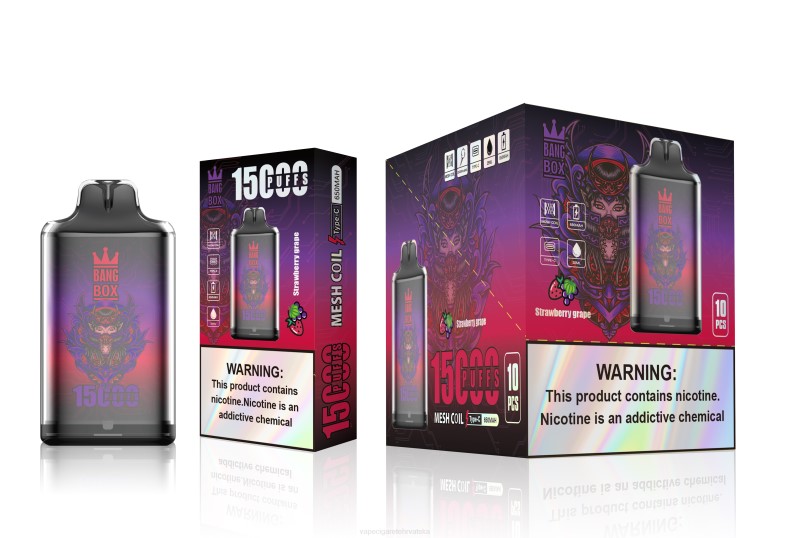 Vape Shop Zagreb - Bang Box s1-15000 udaha jagoda grožđe 0F4J111