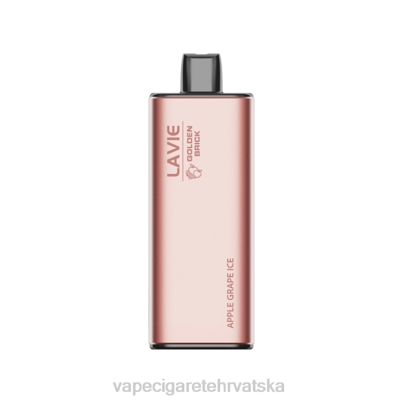 Jednokratni Vape Hrvatska - LAVIE GOLDEN BRICK 10000 udaha led od jabuke i grožđa X44052