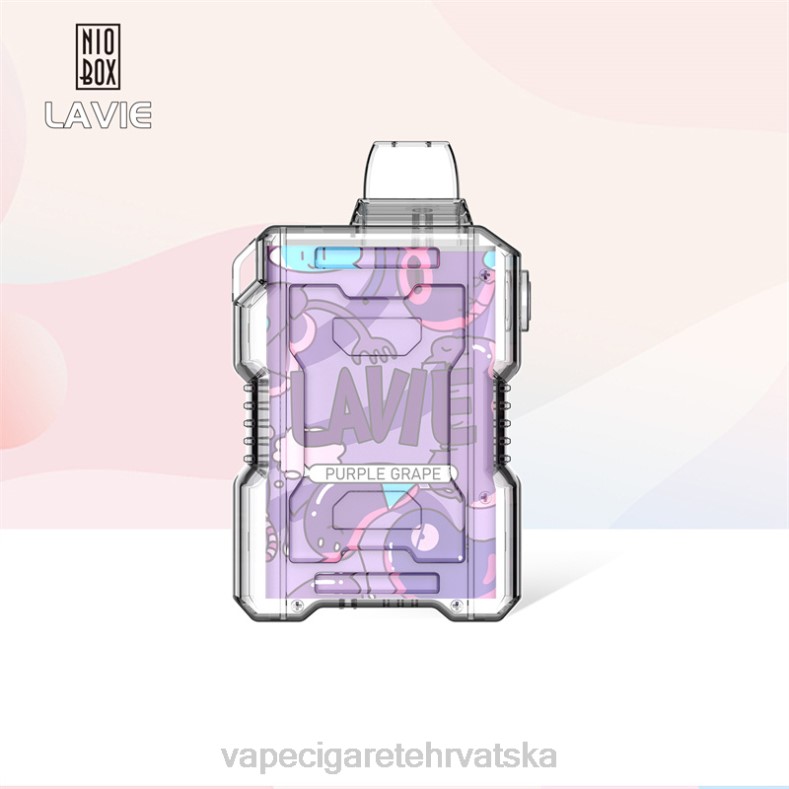 Jednokratni Vape Hrvatska - LAVIE NIO BOX 9000 udaha ljubičasto grožđe X440192