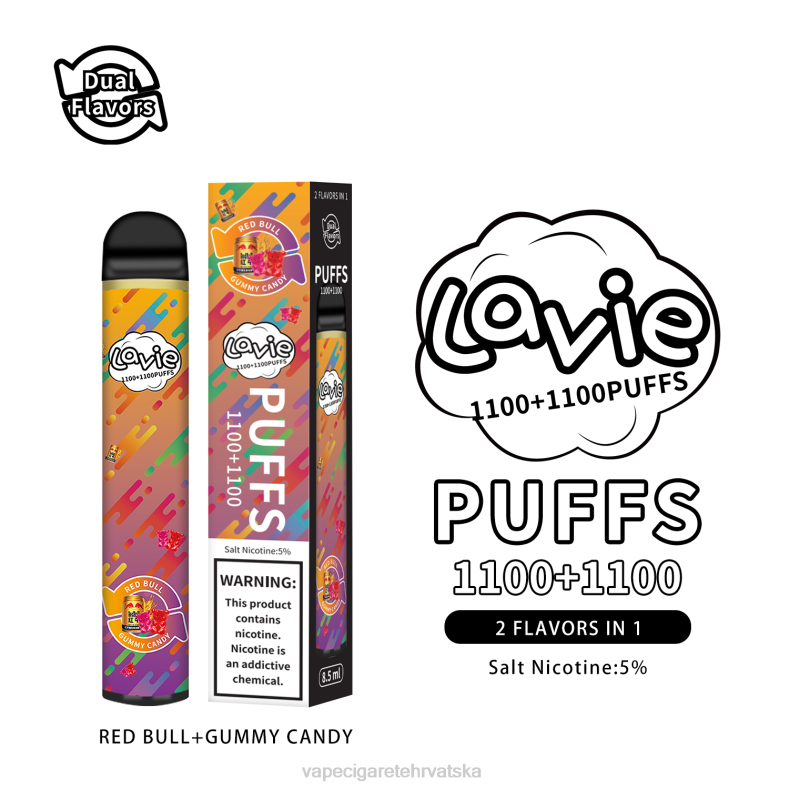 Vape 10000 Puffs - LAVIE BAR Switch 2200 udaha red bull/gumeni bomboni X440299