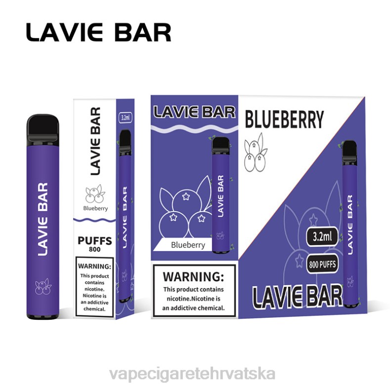 Vape Pen - LAVIE BAR 800 udaha led od borovnice X440310
